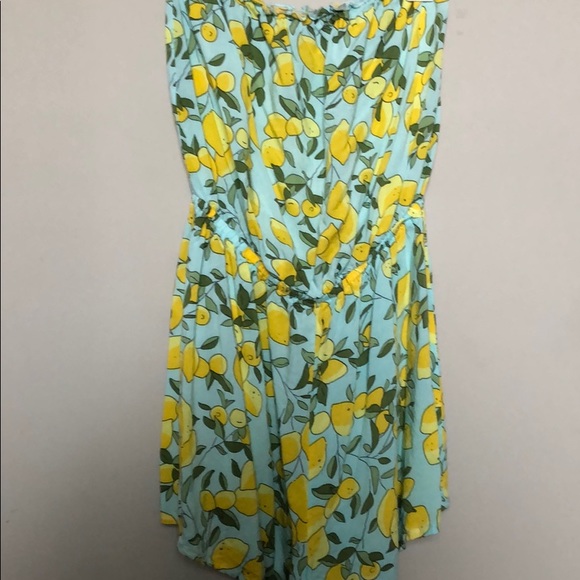 lemon strapless romper - Picture 2 of 2